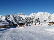 Beginnersgebied bij het bergstation van de Sonnenkopfbahn