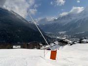 Sneeuwlans in Les Houches
