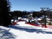 Piste naar het dalstation Falzeben