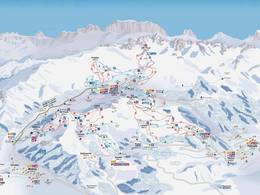 Pistekaart Passo San Pellegrino/Falcade