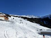 Uitzicht over het skigebied Hochzeiger