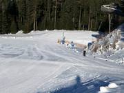 Sleeplift bij het middenstation