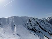 Veel vrij terrein in het dal richting Oz en Oisans