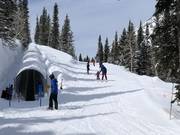 Gemakkelijke piste bij de bandlift Thunder Tube