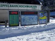 Pistekaart en informatie over geopende liften en pistes bij de Gipfelbahn Hochwurzen
