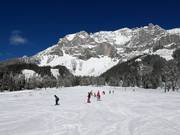 Gemakkelijke piste bij de Bergkristalllift
