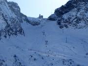 Zwarte piste Paradiso vanaf de Presena gletsjer