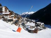 Sneeuwkanonnen op de dalafdaling