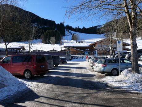 Ammergauer Alpen: bereikbaarheid van en parkeermogelijkheden bij de skigebieden – Bereikbaarheid, parkeren Steckenberg – Unterammergau