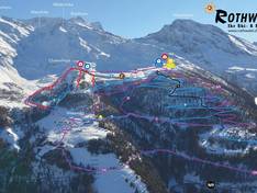Pistekaart Rothwald/Wasenalp (Simplonpas)