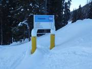 Piste-informatie in het skigebied