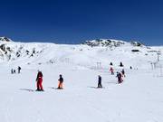 Pistes boven het middenstation bij het Madrisa-Park