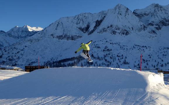 Snowparken Valcamonica – Snowpark Ponte di Legno/​Tonale/​Presena-gletsjer/​Temù (Pontedilegno-Tonale)