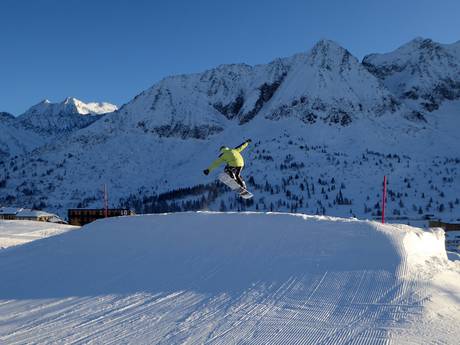 Snowparken Ortler Alpen – Snowpark Ponte di Legno/​Tonale/​Presena-gletsjer/​Temù (Pontedilegno-Tonale)