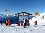 Pistebewegwijzering in het skigebied Les 3 Vallées