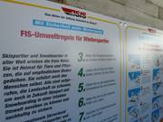 FIS-milieurichtlijnen voor wintersporters bij een liftgebouw