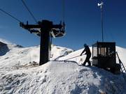 Vriendelijk personeel bij het bergstation