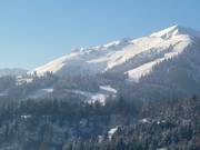 Uitzicht op het skigebied Christlum