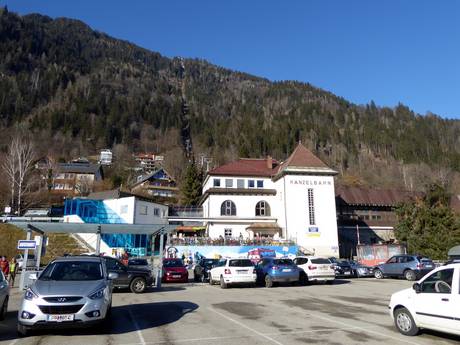 Gurktaler Alpen: bereikbaarheid van en parkeermogelijkheden bij de skigebieden – Bereikbaarheid, parkeren Gerlitzen