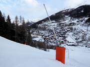 Lanzenbesneeuwing in Tignes