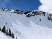 Steile afdalingen bij de stoeltjeslift Sugarloaf