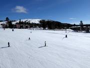 Uitzicht vanaf de lagere pistes op de Idre Fjäll