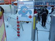 Toegang voor kinderen tot de liften