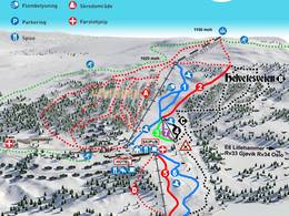 Pistekaart Spåtind Skisenter