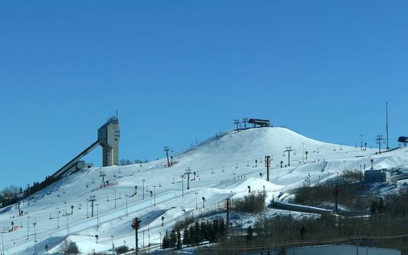 Calgary Region: Grootte van de skigebieden – Grootte Canada Olympic Park – Calgary