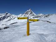 Duidelijke bewegwijzering voor de Matterhorn