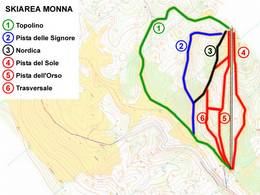 Pistekaart Monte Livata – Subiaco-Monna dell'Orso