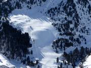 Uitzicht op de beginnerspiste bij de Ochsenlift