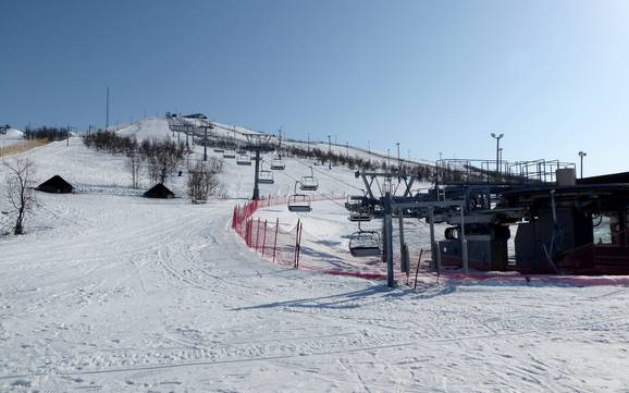 Hoogste dalstation in de provincie Norrbotten (Norrbottens län) – skigebied Luossabacken – Kiruna