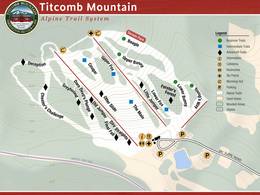 Pistekaart Titcomb Mountain