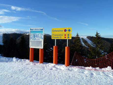 Vizentiner Alpen: oriëntatie in skigebieden – Oriëntatie Folgaria/Fiorentini