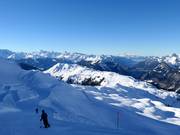 Uitzicht vanaf de Mattenlift over het skigebied