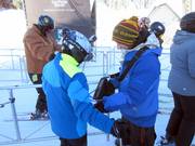 Zeer vriendelijke skipascontrole