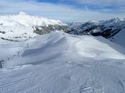 Start van de pistes bij Luegli