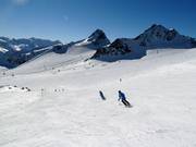 Uitgang skitunnel bij de Tiefenbachferner