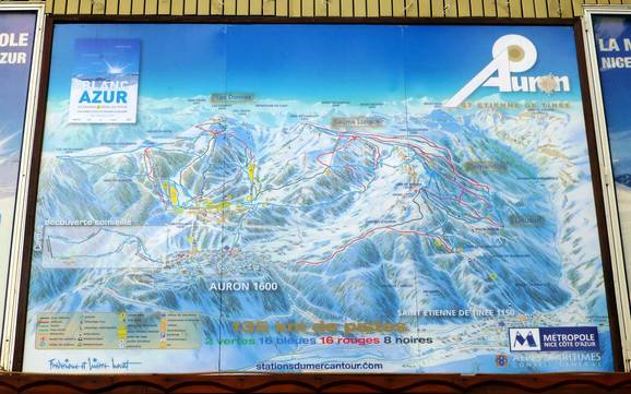 Vallée de la Tinée: oriëntatie in skigebieden – Oriëntatie Auron (Saint-Etienne-de-Tinée)
