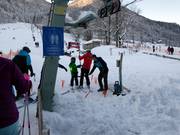 Betrokken personeel bij de beginnersliften