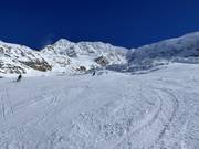 Middelzware gletsjerpiste rood