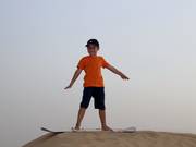 Boven op de zandduin