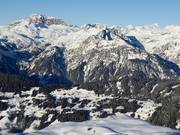 Uitzicht vanaf het Hochjoch naar het skigebied Kristberg
