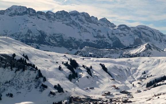 Thonon-les-Bains: Grootte van de skigebieden – Grootte Les Portes du Soleil – Morzine/Avoriaz/Les Gets/Châtel/Morgins/Champéry