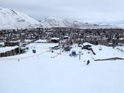 Pistes naar het dalstation van de gondelbaan