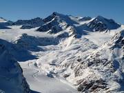 Uitzicht op de Pitztaler Gletscher vanaf de Tiefenbachferner