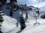 Vrij skigebied onder de Spirstock