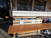 Afvalscheiding in het skigebied Pejo