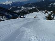 De steile helling wordt goed geprepareerd